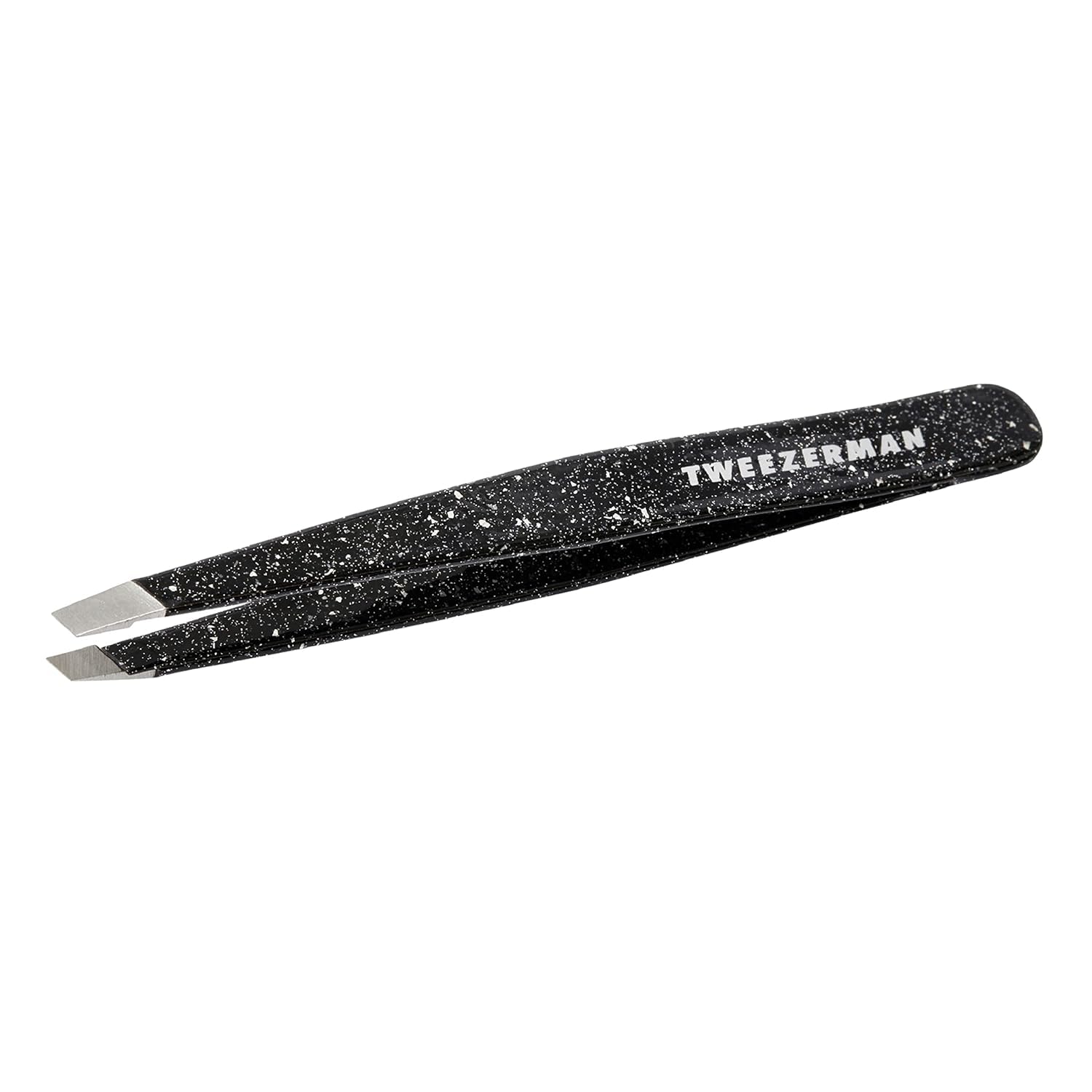 Tweezerman Slant Tweezer, Full Size, Professional Stainless Steel Precision Tweezers for Facial Hair and Eyebrows, (Pack of 1)