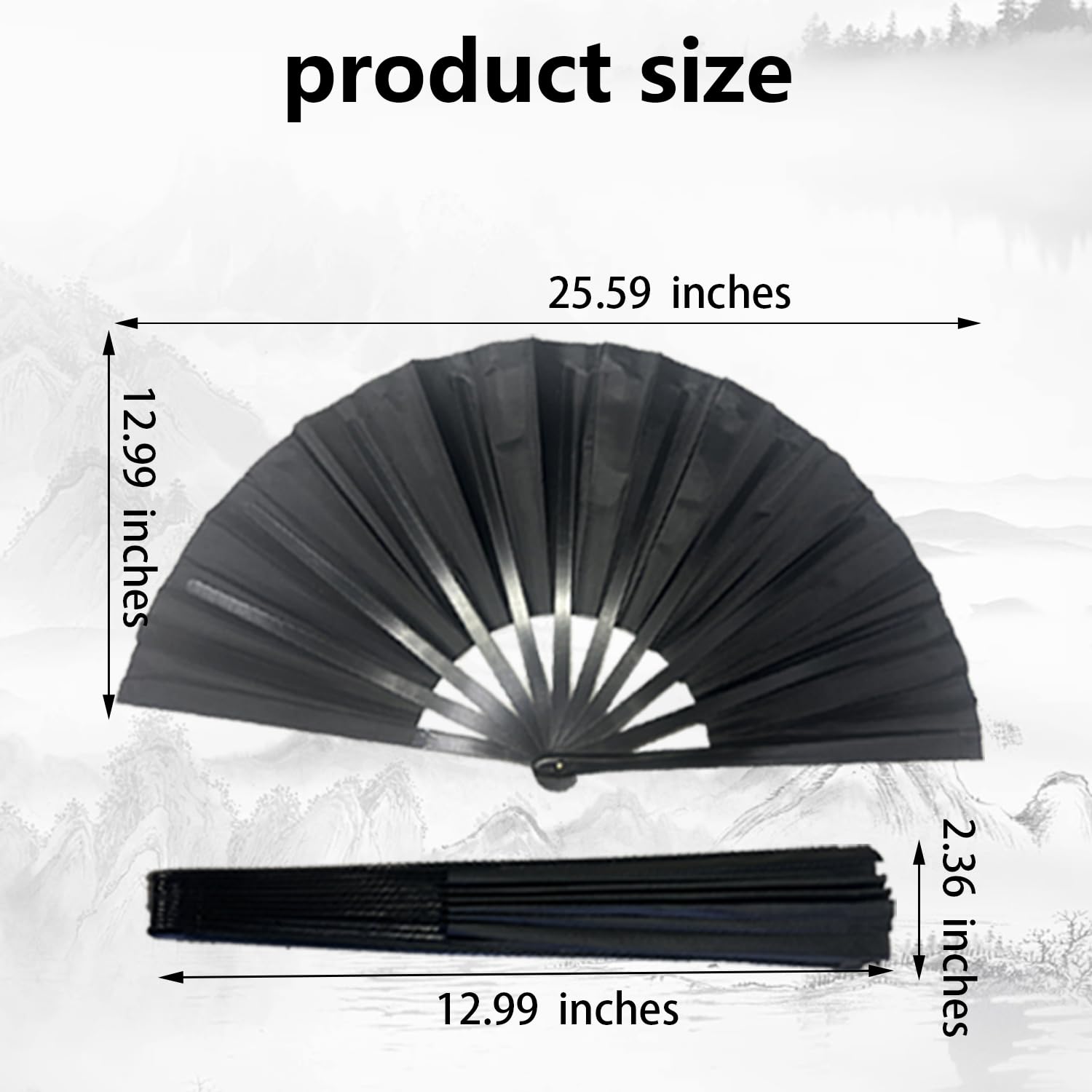 Boots on The Ground Hand Fan,Boots on The Ground Fan,Clap Fans for Line Dancing,Large Folding Hand Fan,Party,Dance Enthusiasts Gift (Black)