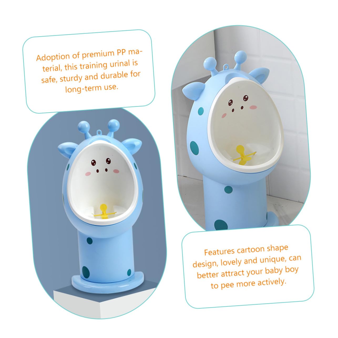 FAVOMOTO Boy Girl Urinal for Boys Potty Seat Potty Cartoon Design Portable Urinal