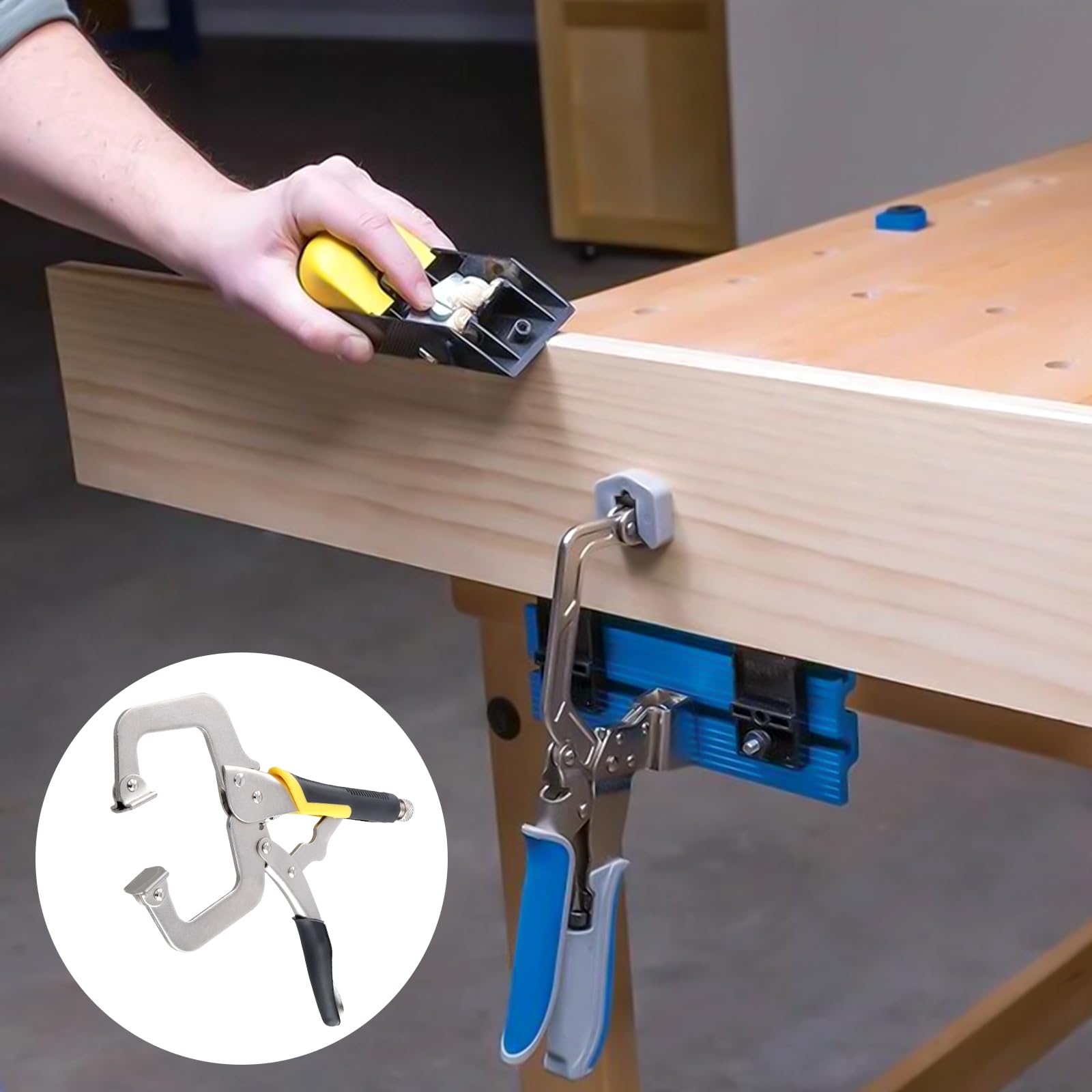 Lot de 3 Serre-joints en C, Pince Étau en Acier Robuste 11 Inch, Ouverture Max 8 cm, Pince de Serrage pour Travail du Bois, Soudure & Bricolage