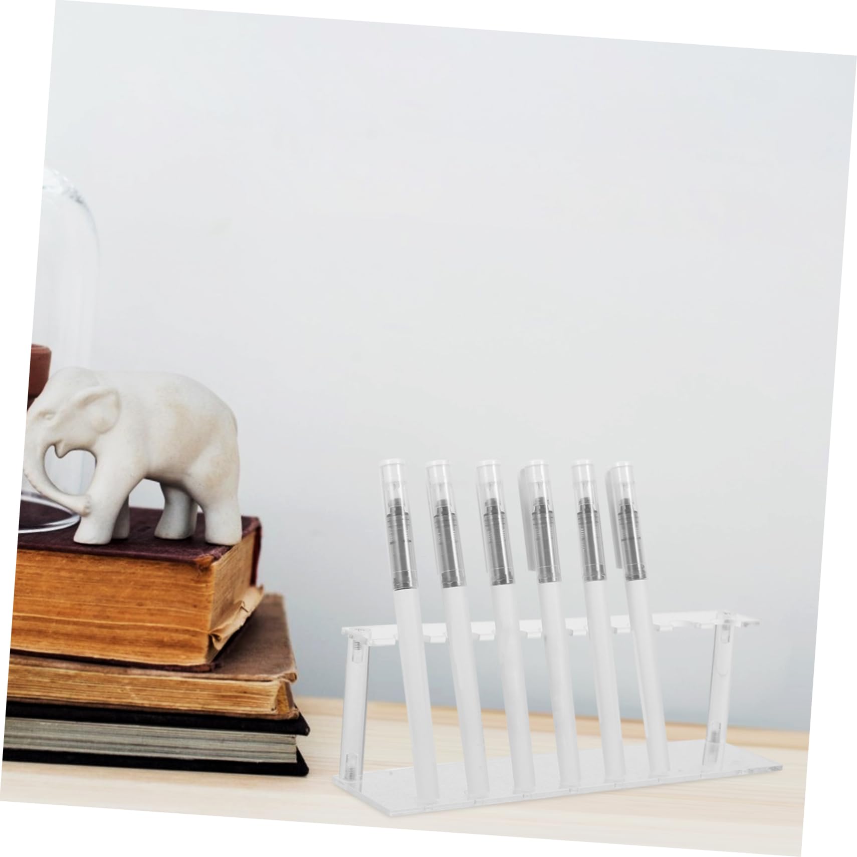 SECFOU 5sets Portapenne Trasparente Con Scomparti Per Cancelleria e Makeup Organizer Da Scrivania Elegante e Pratico
