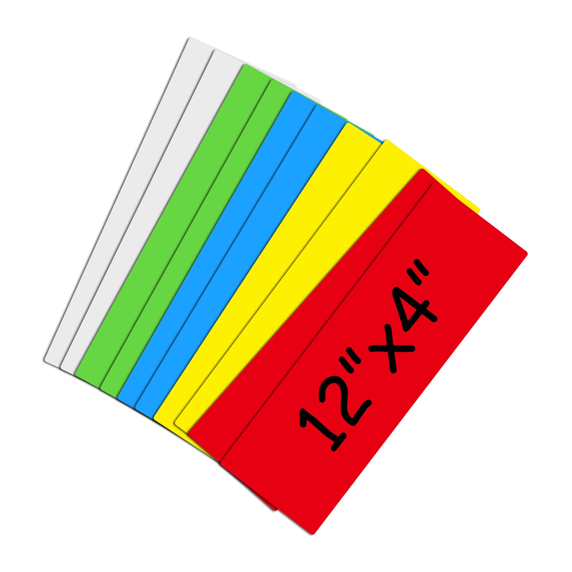 Etichette magnetiche cancellabili a secco, grandi, 30,5 x 10,2 cm, per lavagne bianche, scuola, aule, ufficio, casa, confezione da 10
