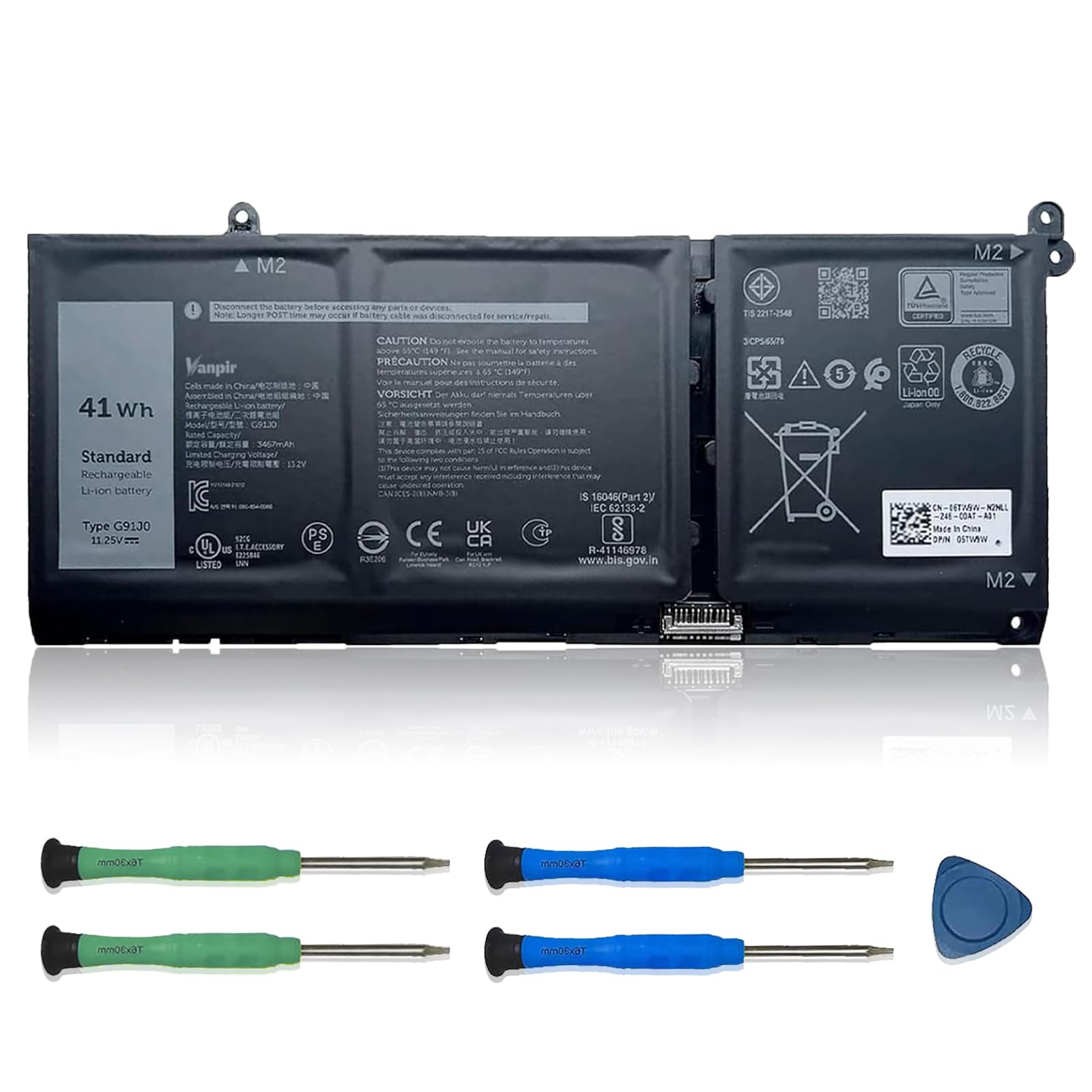 木村【バッテリー100%】【Win11 Pro】DELL 8GB Amazon.com: VANPIR G91J0 Laptop Battery Replacement for Dell