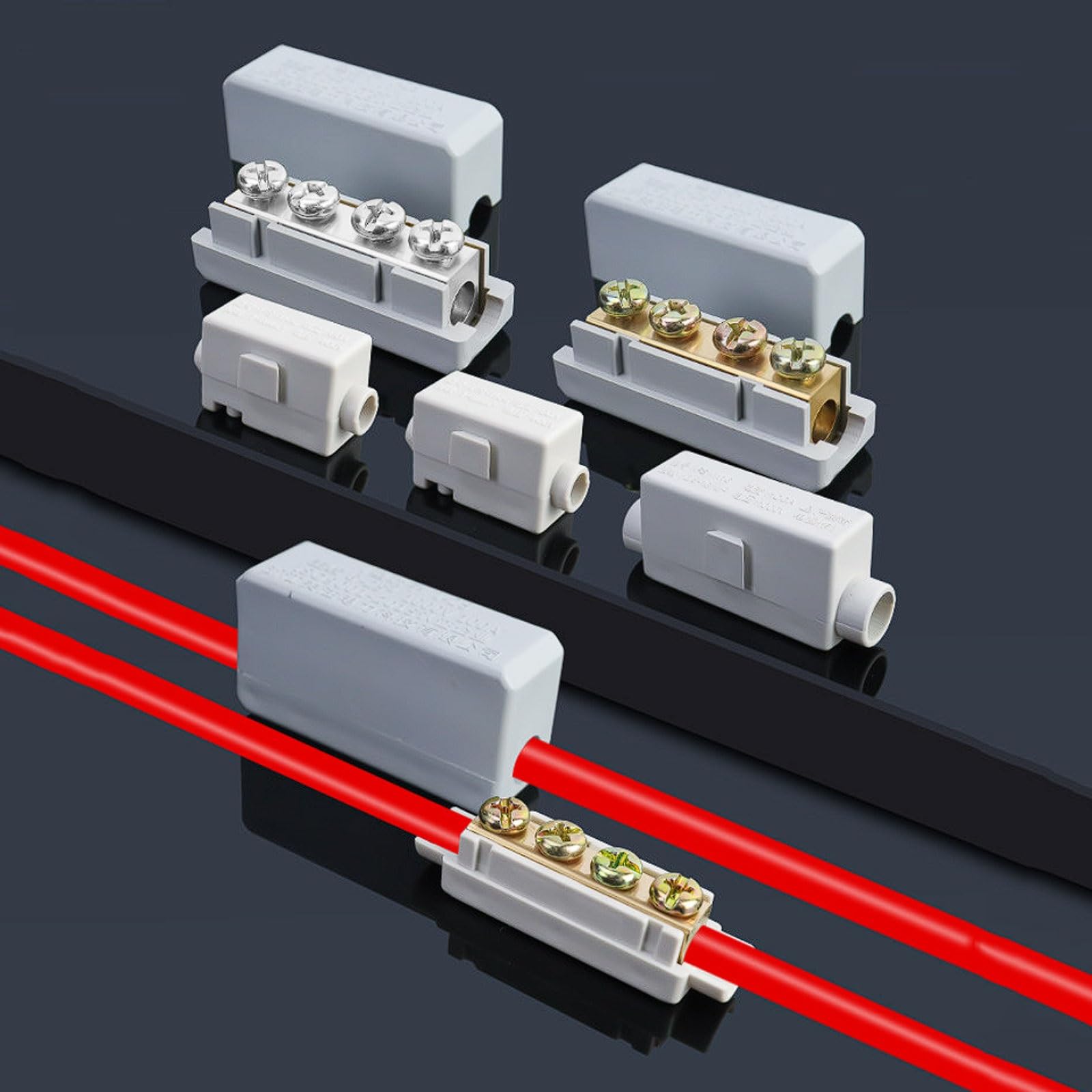 Terminales y kits Bloque de terminales de conexión rápida de entrada única y salida única de alta potencia, paquete de 10, conductor totalmente de cobre, for cables de 1-50 mm²([I-50])