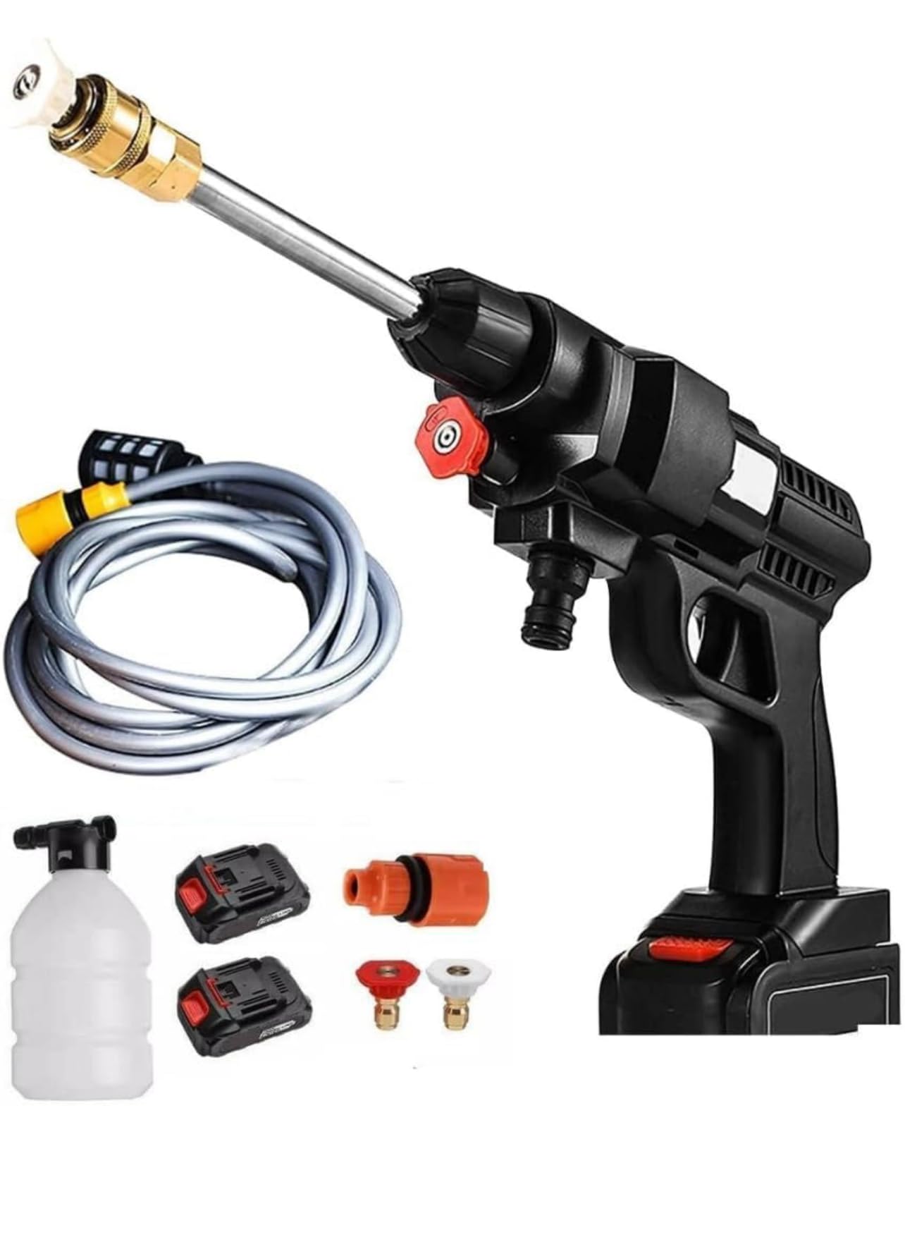 Bdit - Accesorios hidrolimpiadora a batería con mini soplador incluido, portátil, 4 pilas de 48 V intercambiables para limpieza versátil e inalámbrica