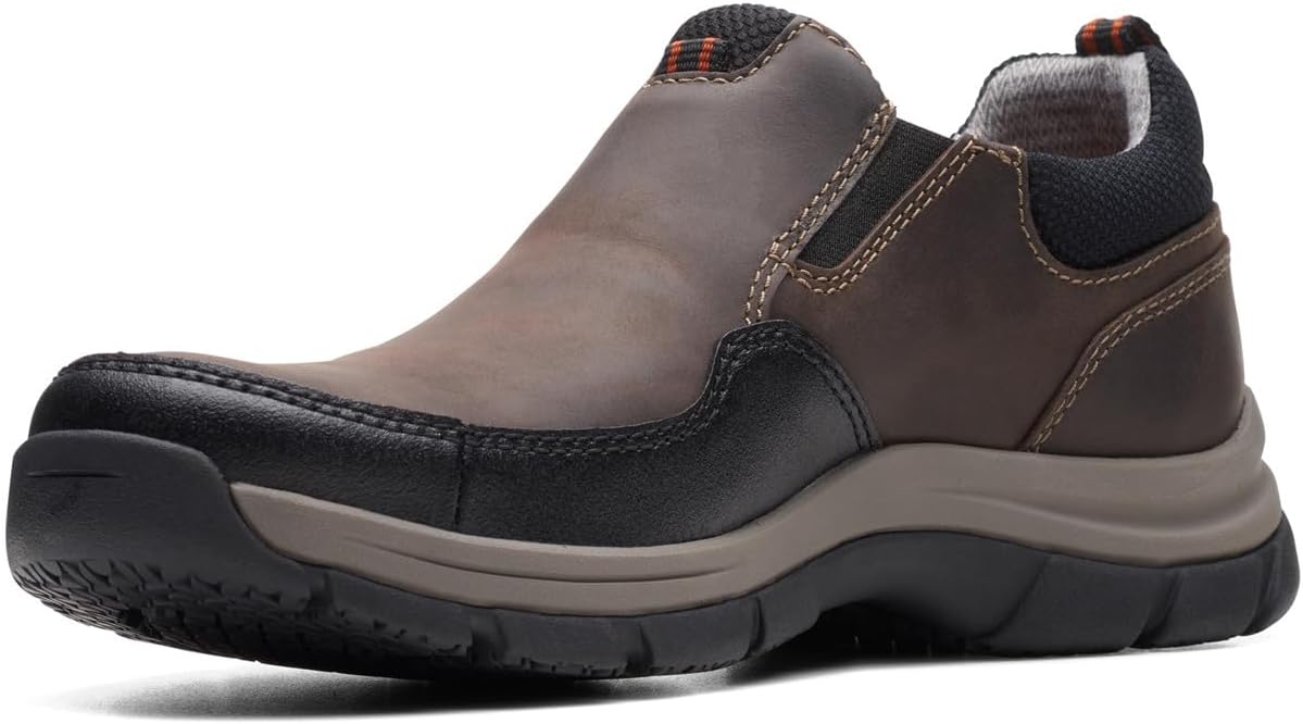 Clarks Men's Walpath Step Loafer, Dark Brown Leather, 10.5