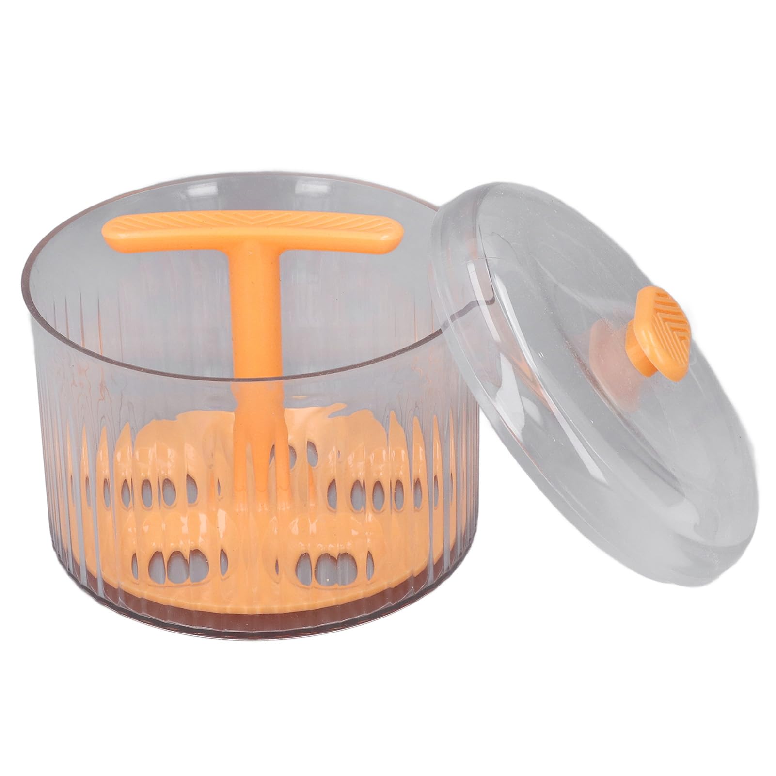 Luqeeg Translucent Meatball Maker, 5 Balls Press Machine, Kitchen Meatball Extruded Meatball Making Tool Meatball Scoop Maker, Ground Meat Freezer Storage Containers (Orange)