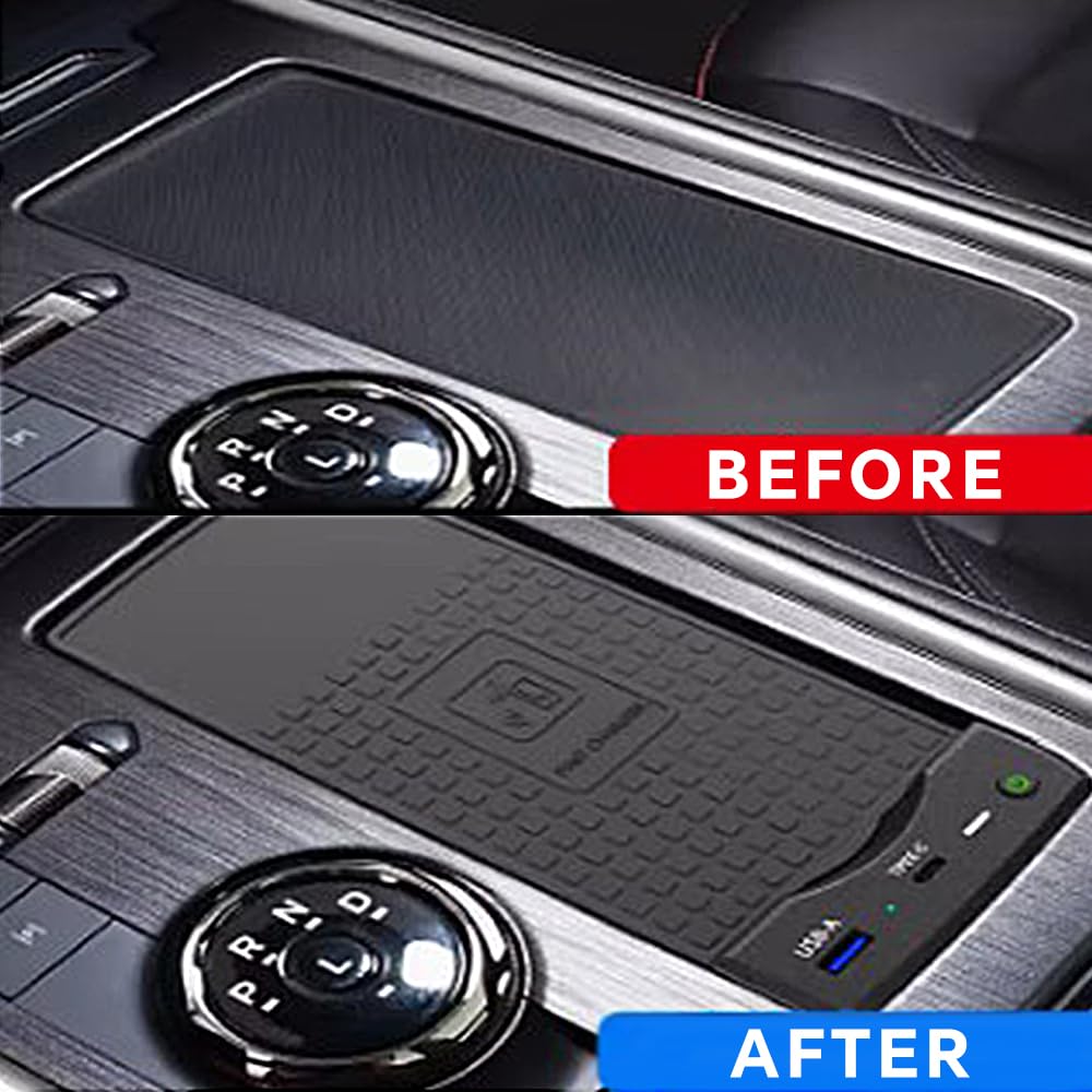 Chargement sans fil de voiture adapté for Ford Mondeo Evos 2022 – 2024, support de téléphone portable, prise de Charge rapide, accessoires d'intérieur, garniture
