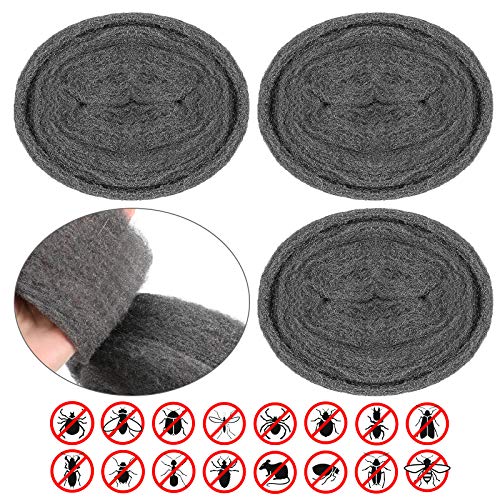3 Pieces 10.8 ft Steel Wool Coarse Wire Wool Hardware Cloth, Fill Fabric DIY Kit for Holes, Pipeline in Garage, Attic Vents, Workshop, House