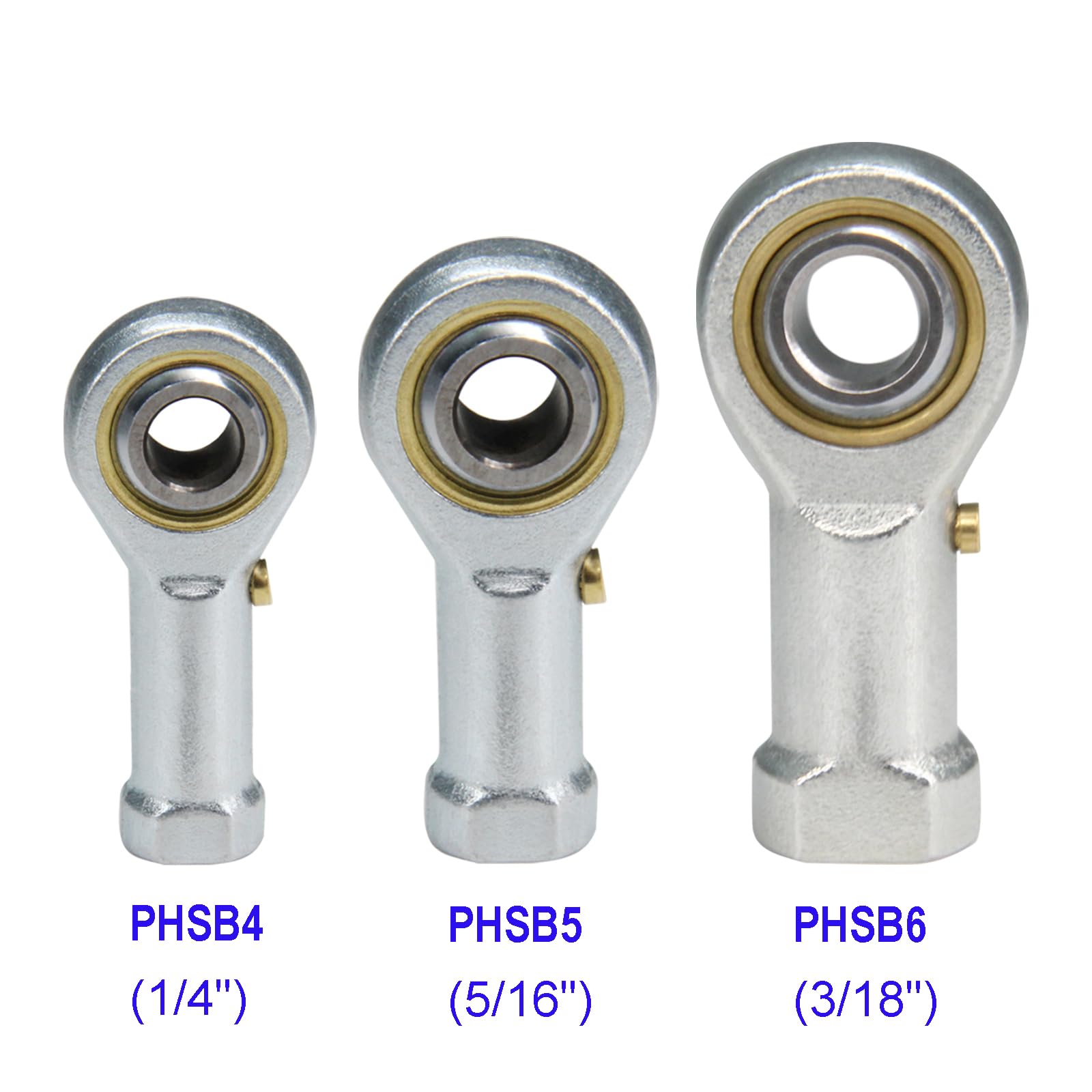 PHSB4 Rod End Bearings - 1/4" Bore, 4pcs/Pack -7 PHSB4 Rod End Bearings - 1/4" Bore, 4pcs/Pack -7
