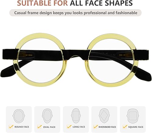 Miniatura 7 de Eyekepper Gafas de lectura redondas para las mujeres gafas de lectura retro - rojo +2.00