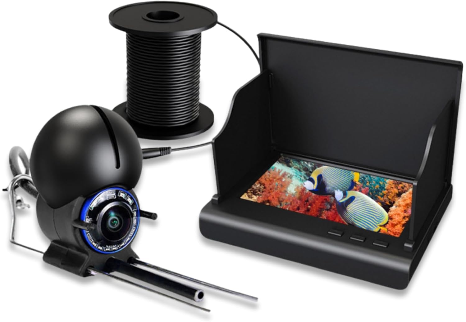 Zunate Underwater Fishing Drone - 30m Cable 1080P High Definition 4.3in Visible Large Screen Video Fish Finder, Underwater Fishing Camera for Boat Fishing, Zunate91yt6ndvga