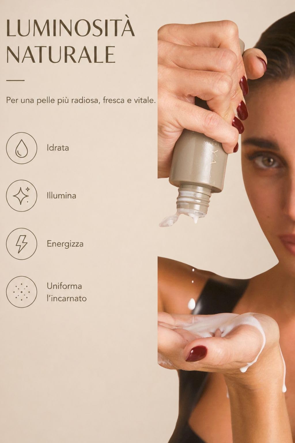 REBEYA ELISIR LIBRE - Milky toner viso illuminante e idratante con acido ialuronico - tonico viso latte leggero energizzante antiossidante face toner effetto glow pelle luminosa e morbida