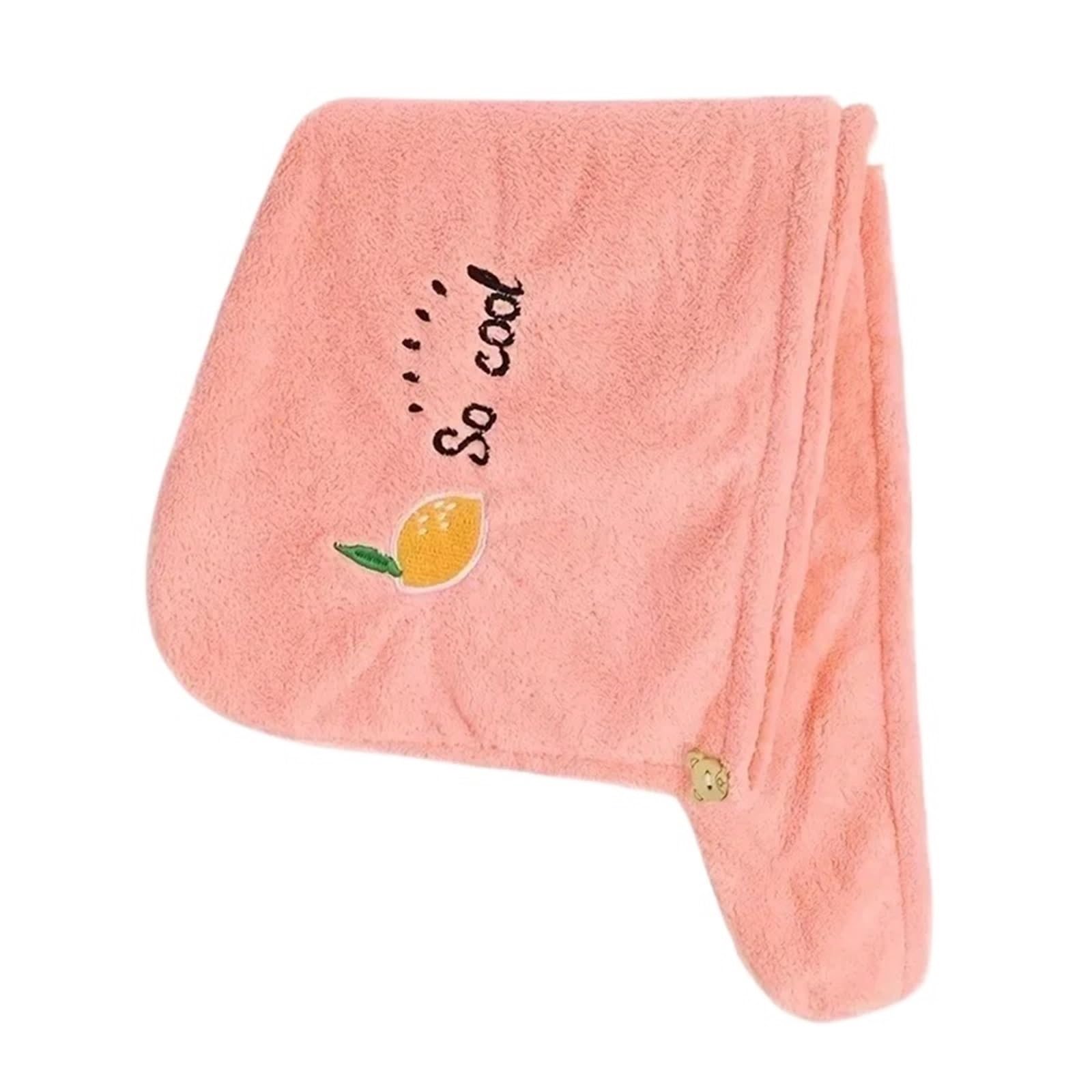 LUYSGBXR Hair Towel Quick Dry Shower Cap Turban For Women Girls Bathroom Super Absorbent Soft Towel Hair Wrap Bonnets(Pink)
