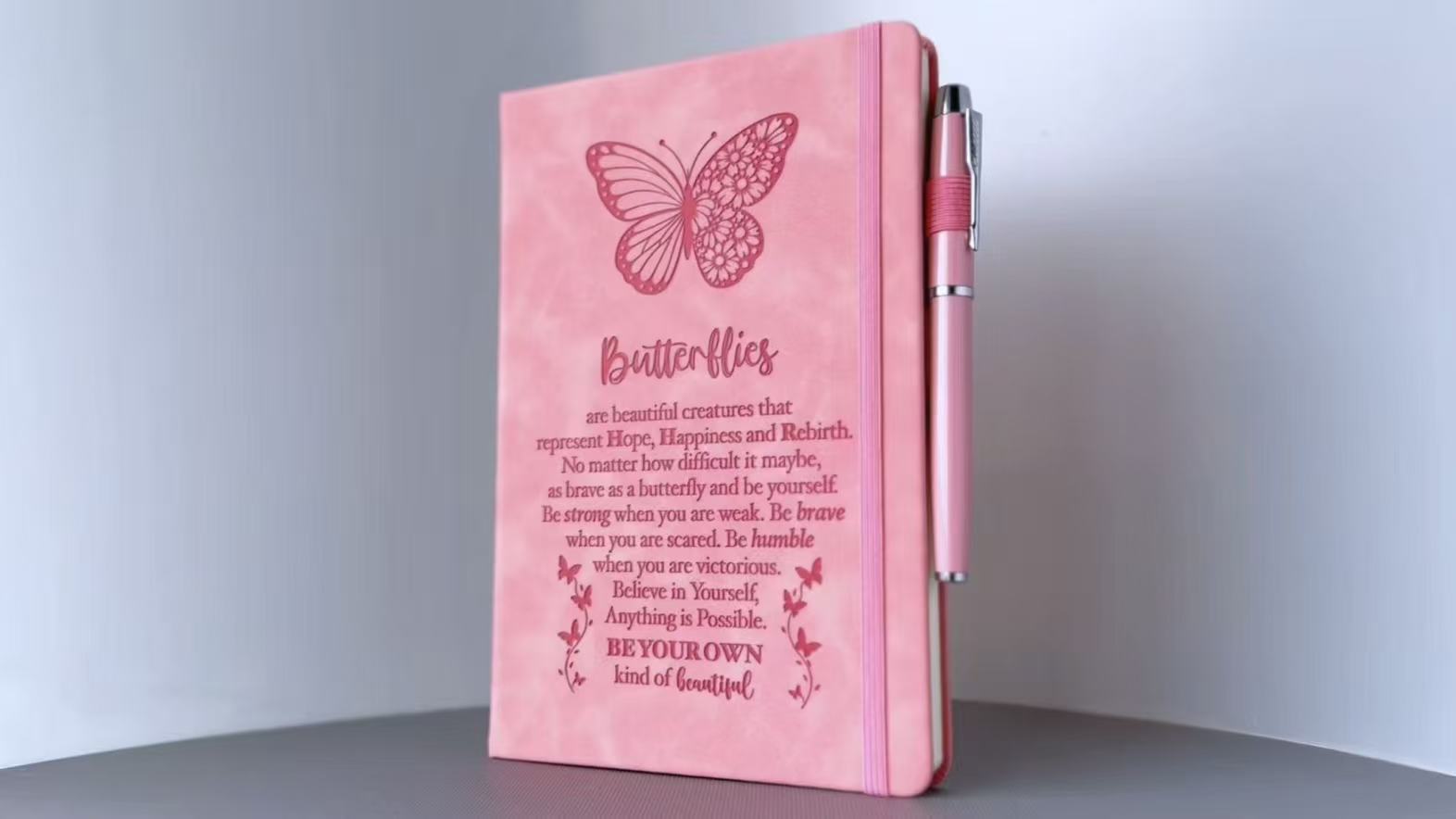Butterfly Gifts Women, Butterfly Journal Pink 200 Pages Notebook A5 Lined with Pen and Keychain, Inspiration Gift for Butterfly Lovers Birthday Housewarming Going Away Retirement Christmas