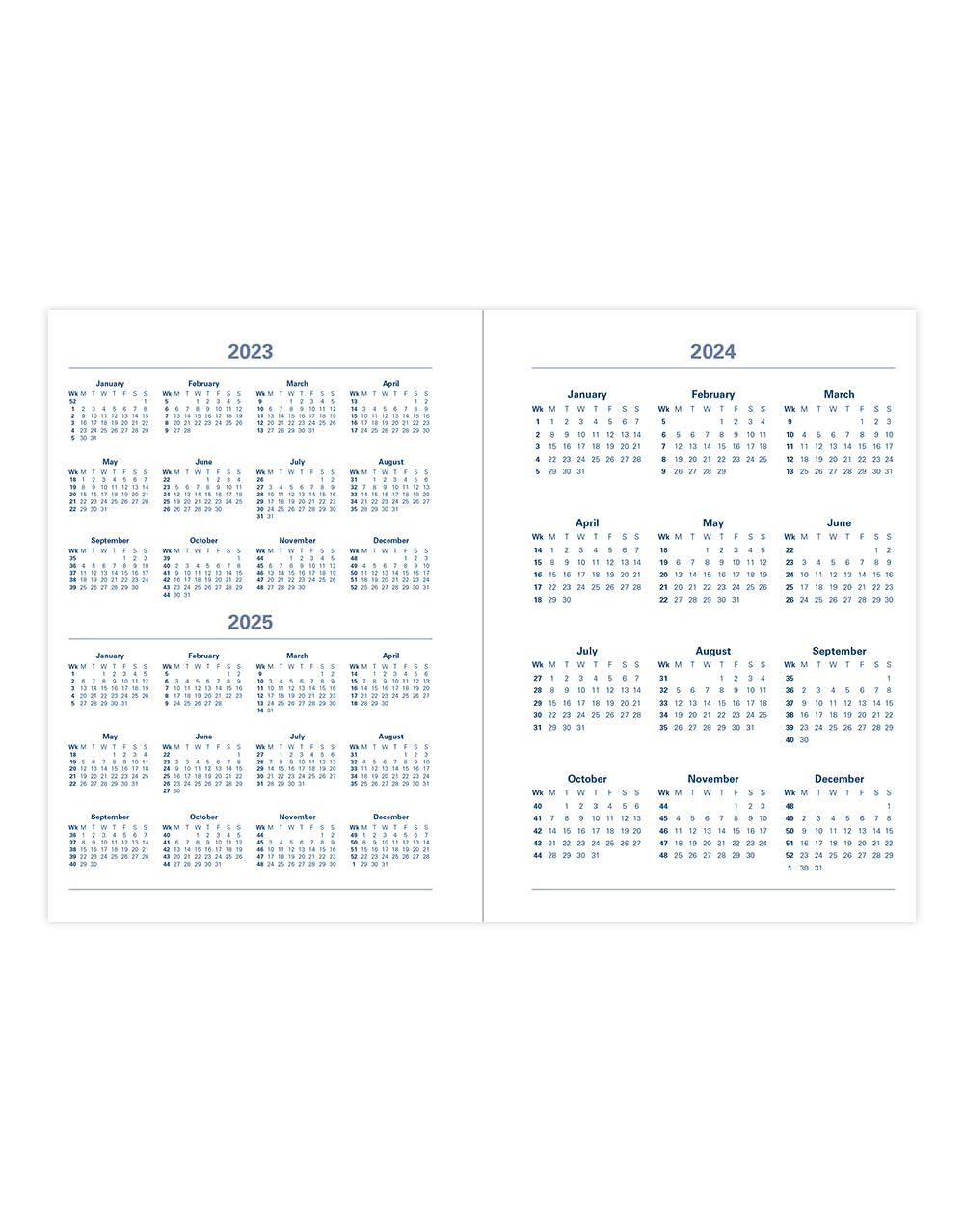 Letts Woodland A6 week to view 2024 diary - navy - Image 2