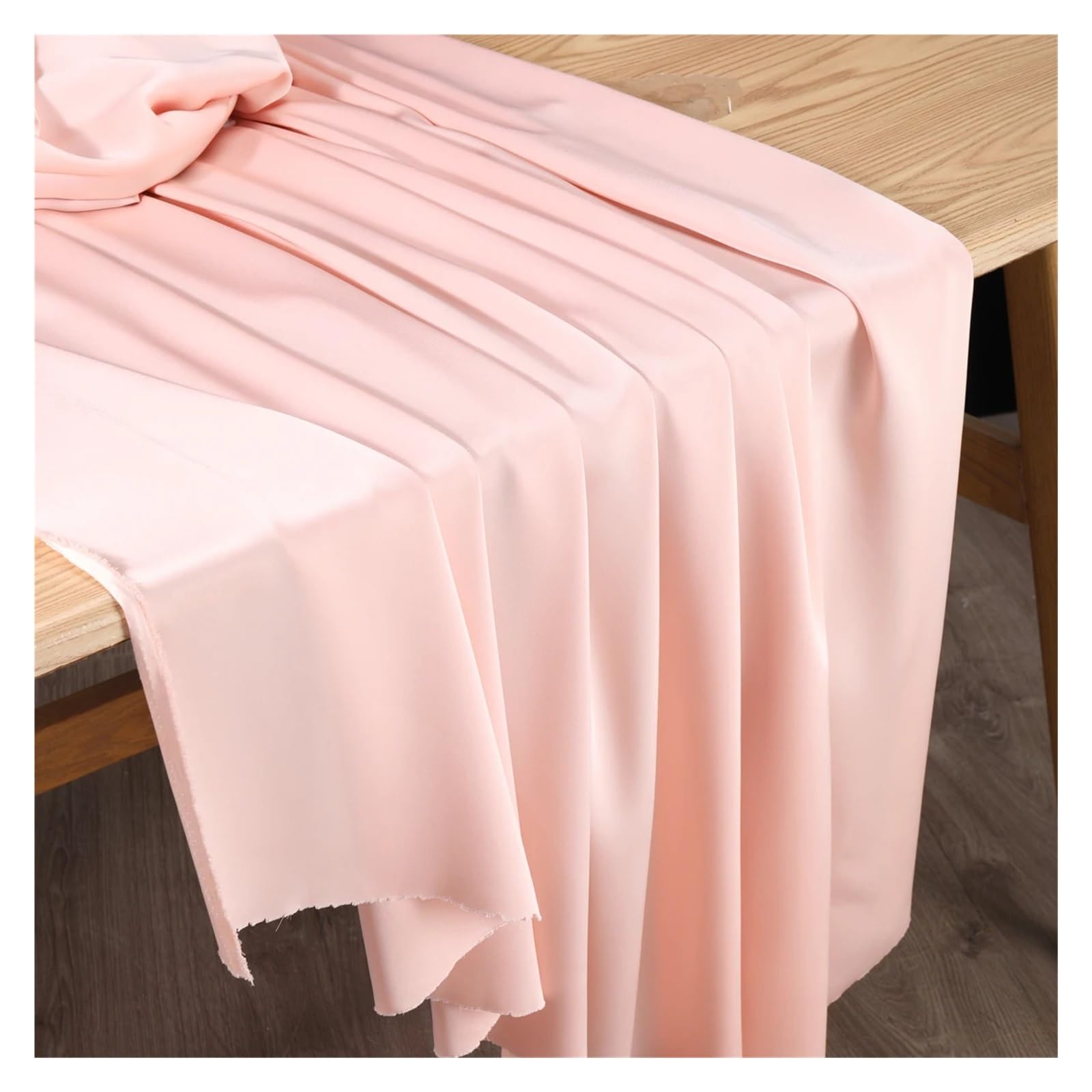 Satin Fabric Double Faced Acetate Satin Fabric Luxury Silk Like Bridal Wedding Dress Cheongsam Evening Gown for Craft(Pink)