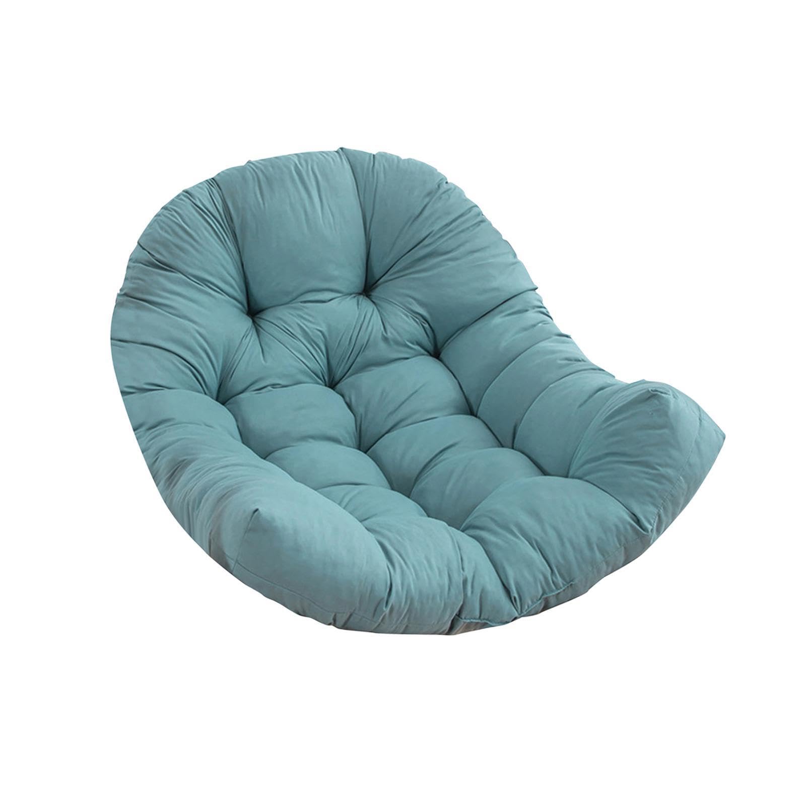 LIXSAZSE Basket Chair Cushion Pad For Garden Patio Soft Cushions Suited For Indoor Outdoor Enhancements And Comfort Egg Hammock Chair Seat Pads Back Cushion, Gray Green, 80x110cm