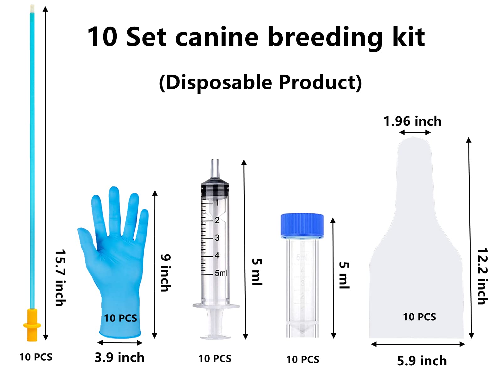 Buy 10 Set AI Artificial Insemination Dog Breeding Kit, Canine Breeding