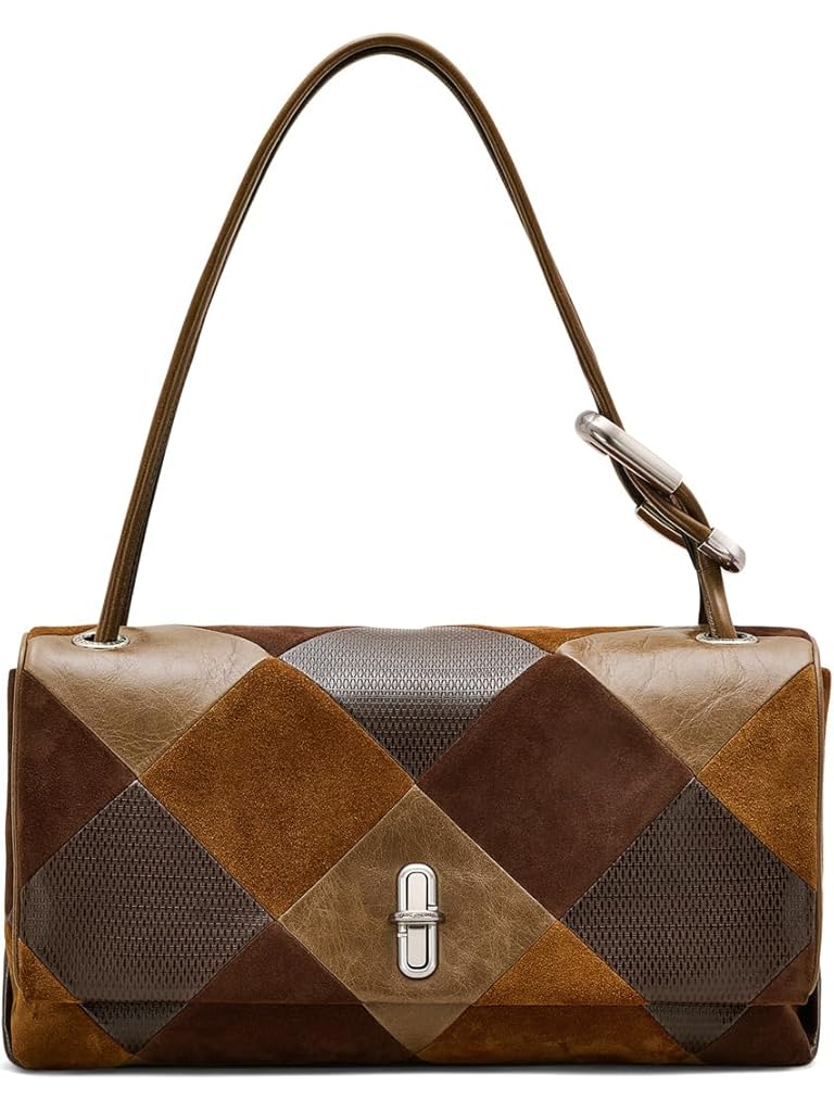 Brown Marc Jacobs The Suede Patchwork Large Dual Bag