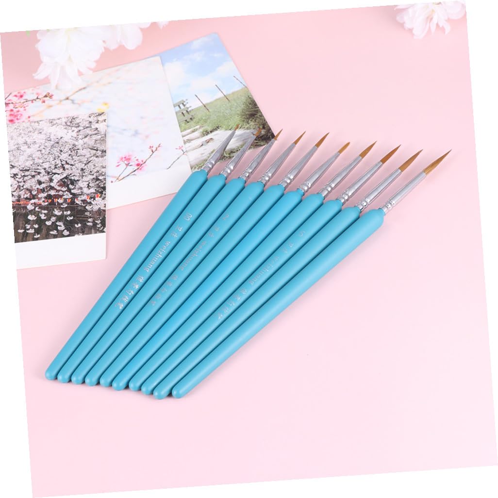 STOBOK Lot De 3 Pinceaux À Pointe Fine pour Peinture Et Dessin pour Débutants Et Professionnels Sky - 9 Pièces X 3
