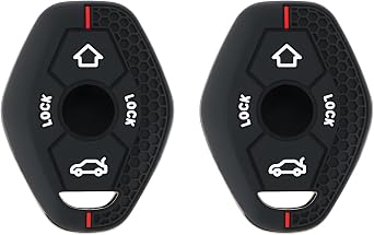 SING F LTD 2Pcs Car 3 Button Key Remote Fob Silicone Cover Compatible with BMW E46 E53 X3 E83 X3 E39 Serie 7 5 330i
