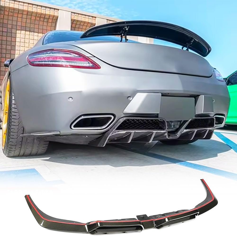 Rear Diffuser fits Mercedes Benz SLS Class C197 R197 AMG 2Door 2010-2013 Factory Outlet Carbon Fiber CF Lower Bumper Lip Spoiler Body Kit
