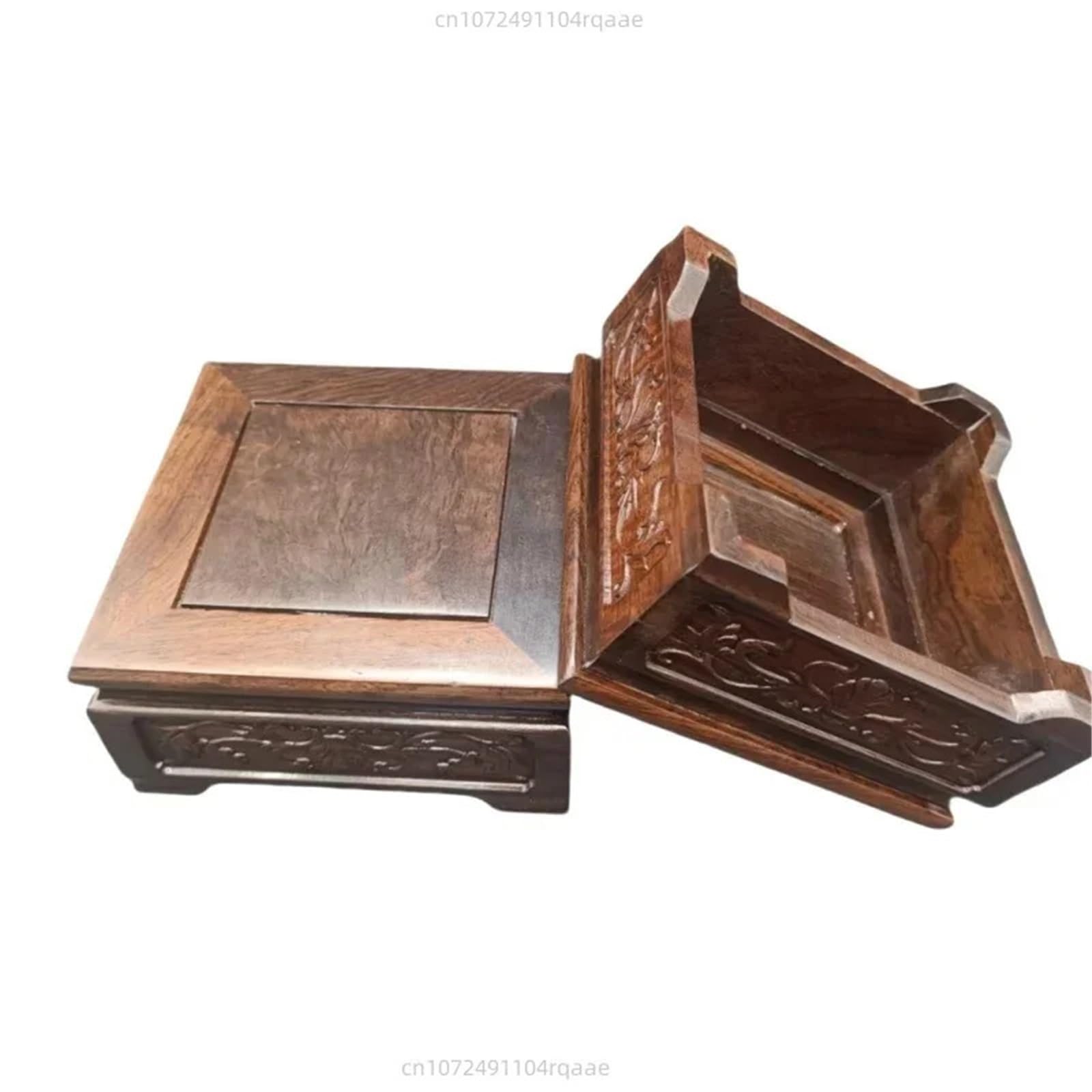 Support à bonsaï Service à thé en ébène, vase, piédestal, brûleur d'encens en bois, présentoir à bonsaï