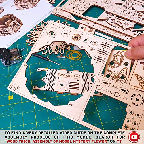 Wood Trick Mystery Flower Für Elise Wooden Music Box Kit - Keepsake & Jewelry Box - 3D Wooden Puzzle for Adults to Build - DIY - Image 7