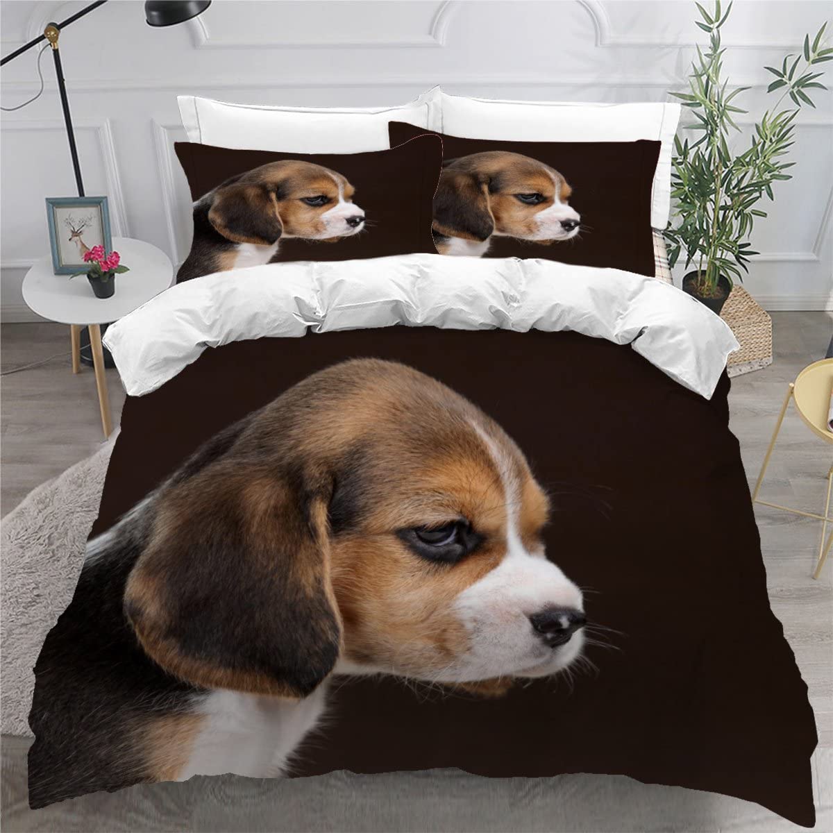 Kids Single Duvet Cover Set Girls Boys Cute pet dog Bedding Set 3D Printed Bedding Single Bed Super Breathable Hypoallergenic Teens Duvet Cover Set Dog — image 1