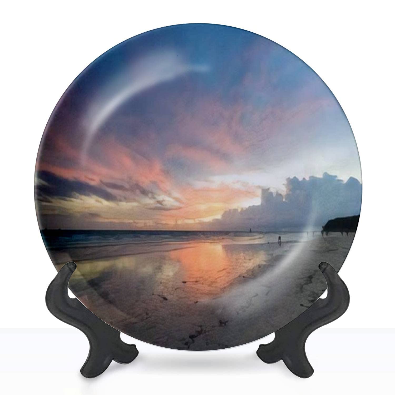 Ceramic Hanging Decorative Plate Beautiful sunset at the sea Borakay Island Philippines Wall Plate Ceramic Ornament for Home & Office, Dining, Parties, Wedding 10