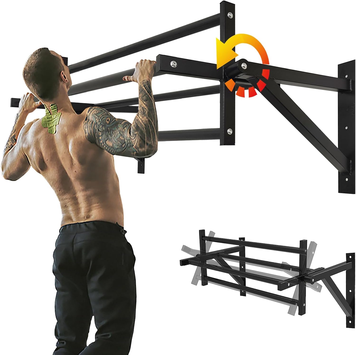 BESTHLS Heavy Duty Wall Mounted Pull Up Bar Dip Kuwait Ubuy
