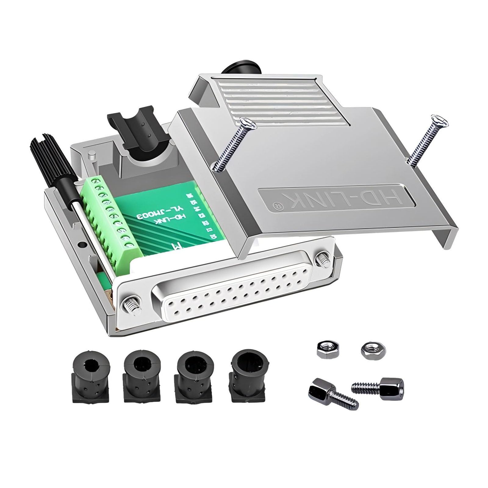 Willwewon DB25 weibliche dünner Metallschalen Adapter, lötfr