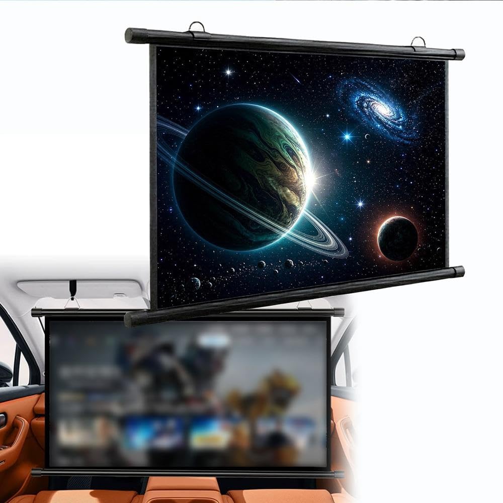 Pantalla De Proyector para Camping Pequeña Pantalla Portátil para Coche