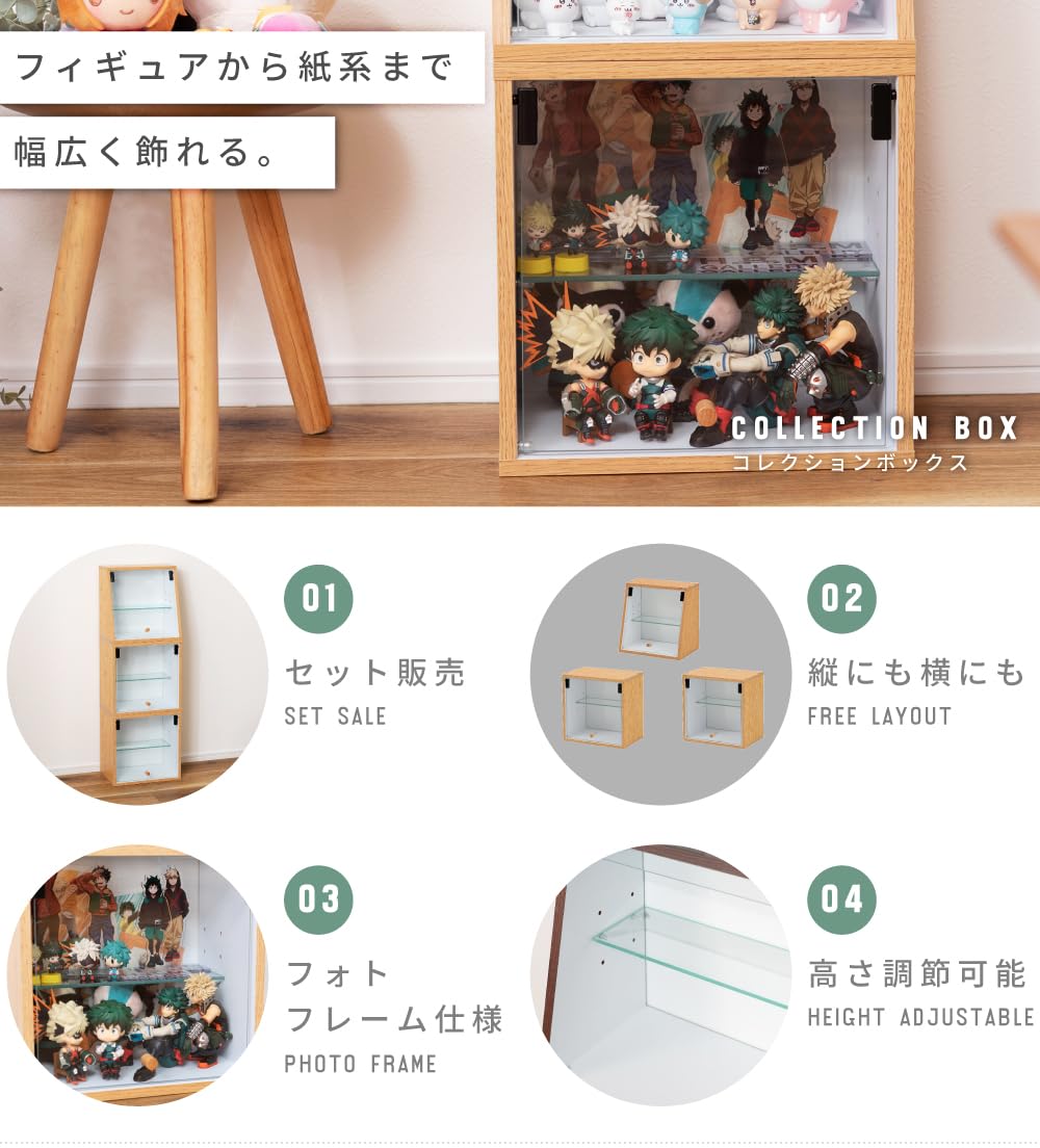 Amazon.co.jp: パレットライフ 簡易組立済み フィギュアケース 3段 2点