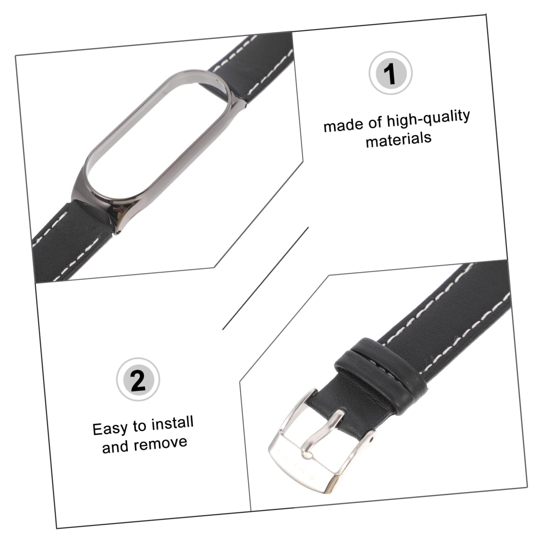 Artibetter 3 Uds Correa De Muñeca Correa De Reloj De Liberación Rápida Pulsera De Reloj Inteligente a De De Piel De Vaca