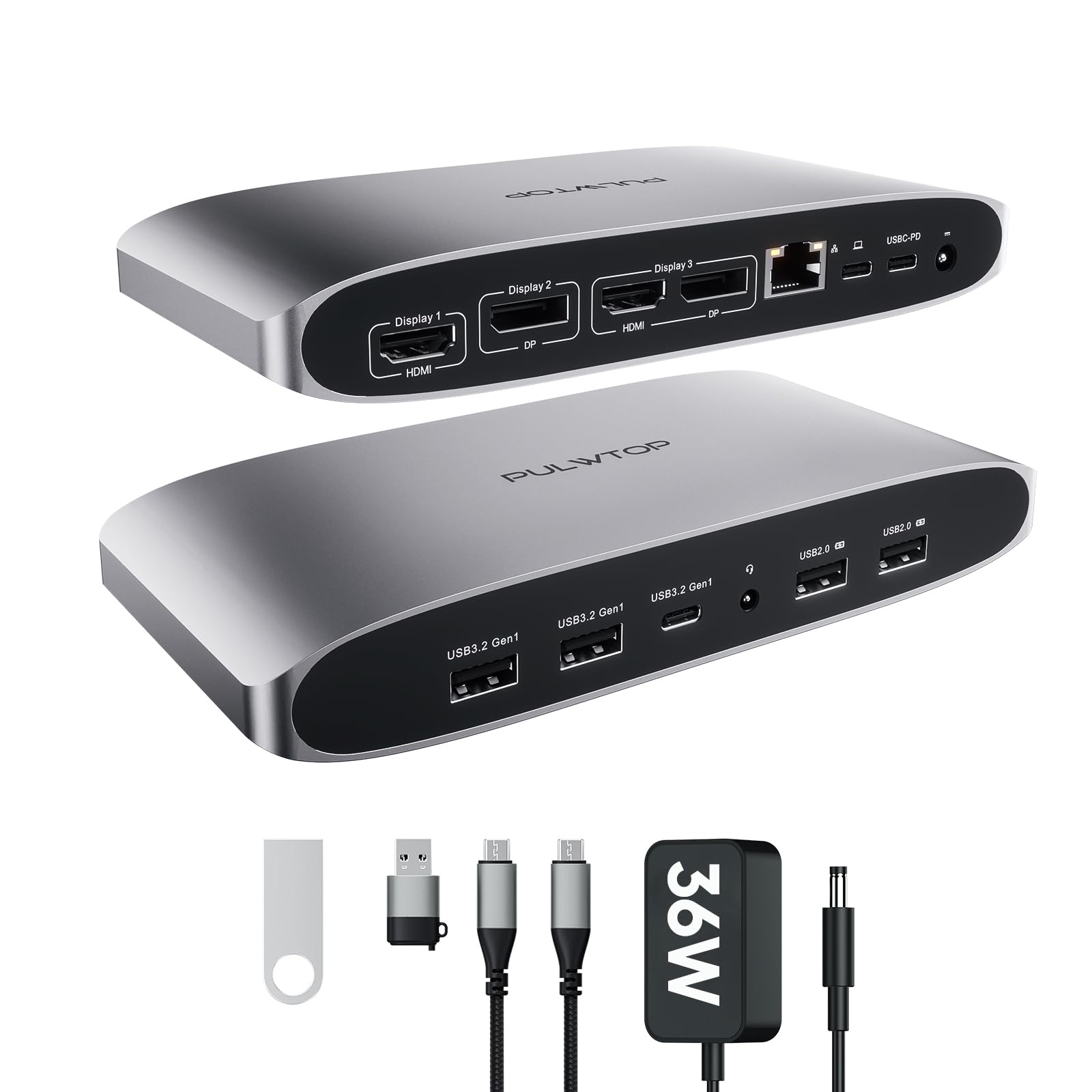 Estación de Acoplamiento DisplayLink 4K a 60 Hz para Mac/Windows