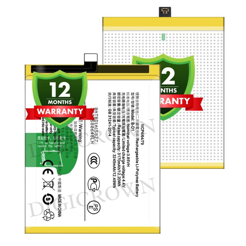 Image of Original B-D1 Battery Compatible for Vivo X20 | X20A | Vivo 1721 - (3245mAh) - 1 Year Warranty DF7