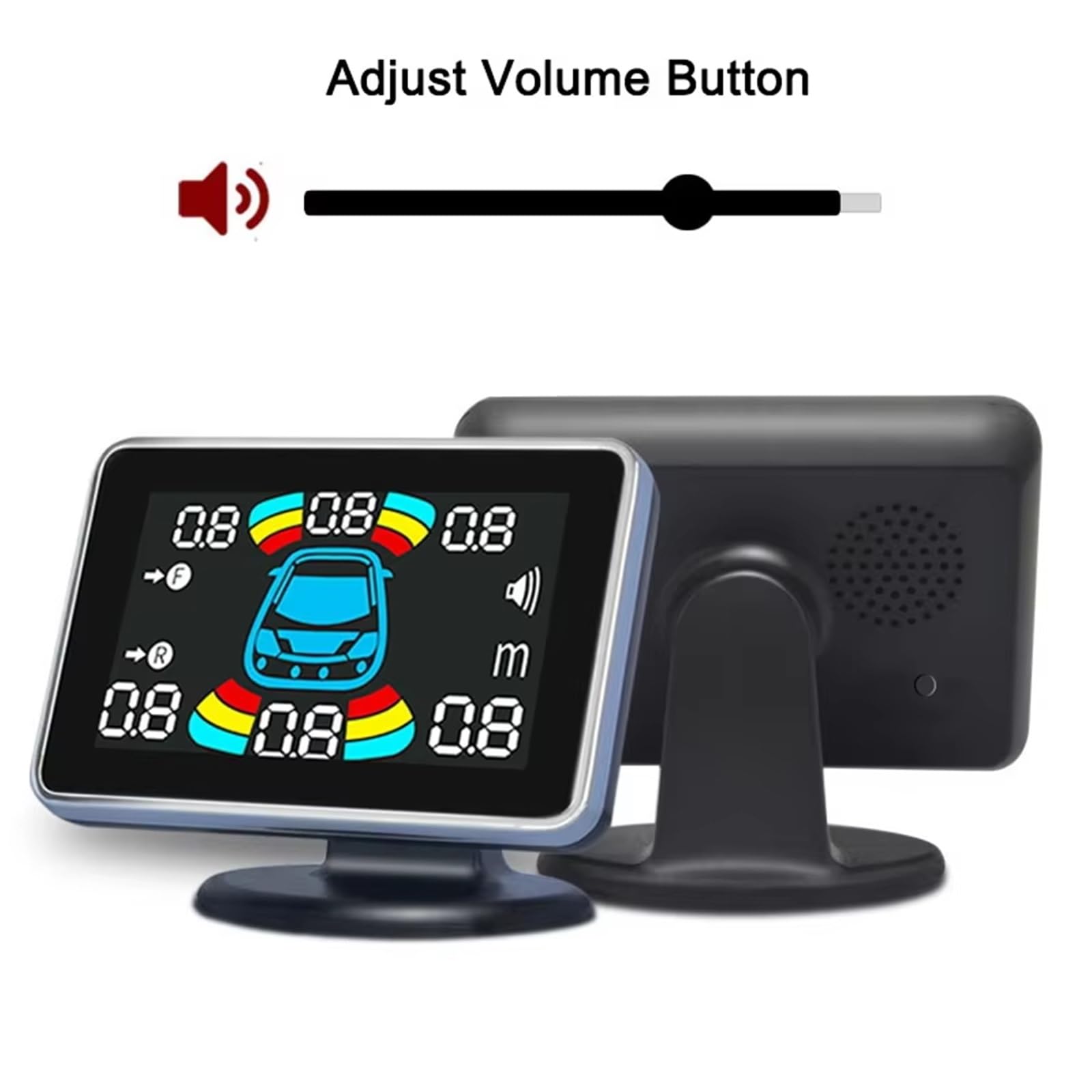 Distance capteur 8 capteurs stationnement pour Voiture Radar recul pour Automobile électronique détecteur Automatique arrière Kit Assistance Buzzer Capteur Contrôle(Red)