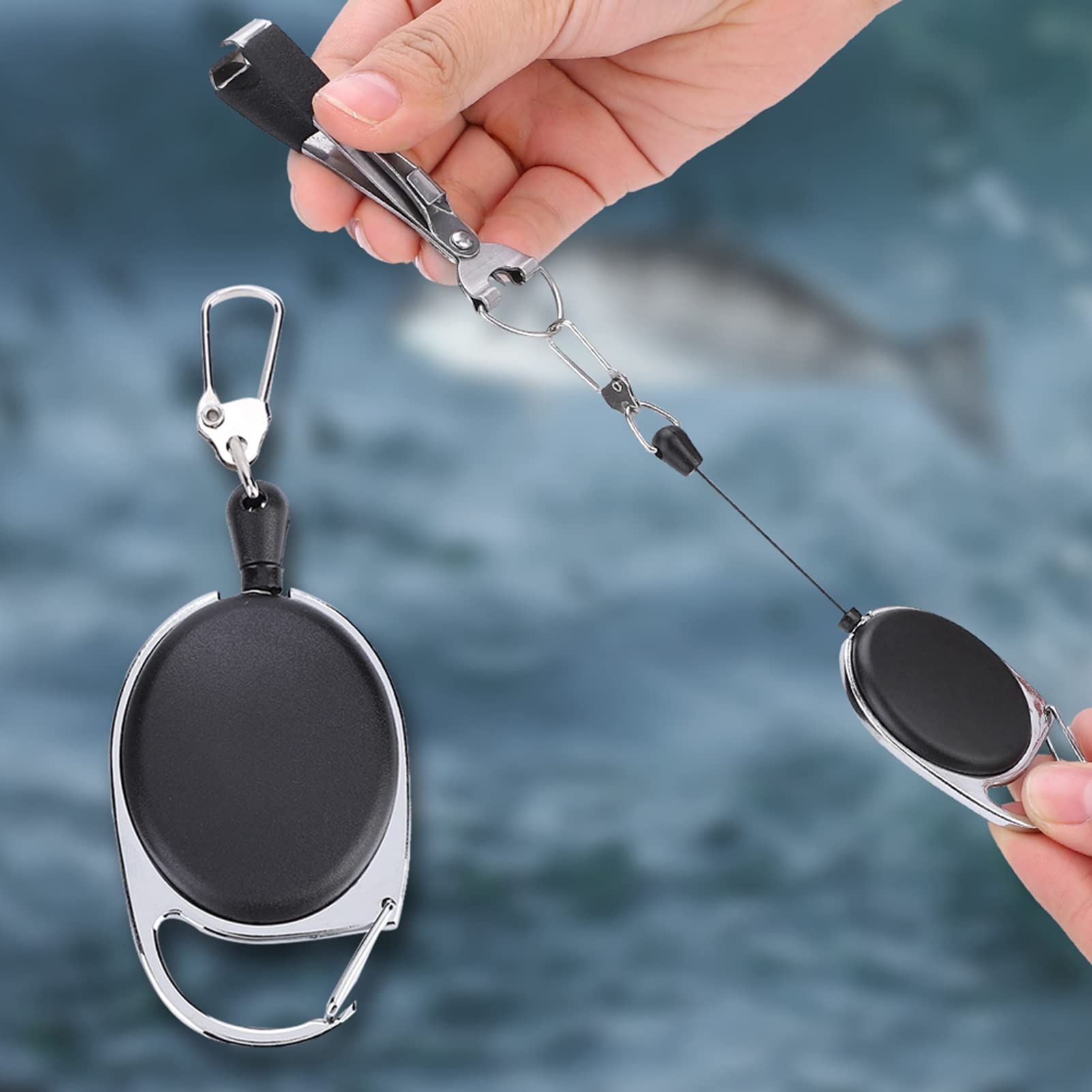Tiiyee Tronchese per Lenza, Attrezzo di Legatura a Nodo Rapido da Pesca Pinza Multifunzione Mosca Attrezzatura Multifunzionale Strumento Taglierina Tronchesino Tronchesi Legare Fissaggio Portatile