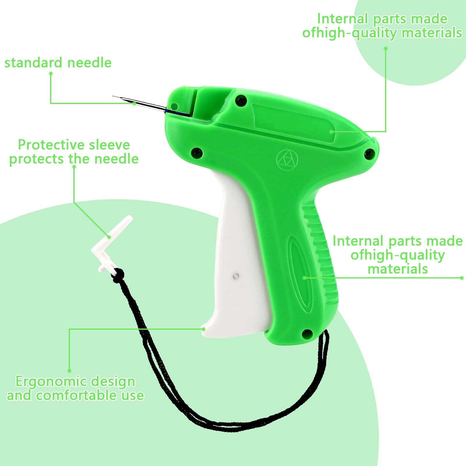 Pistolet do etykietowania etykiet z 5 zapasowymi igłami i 5000 nićmi do szycia odzieży, etykiet cenowych, etykiet cenowych, etykiet markowych, etykiet, etykiet, kapelusz