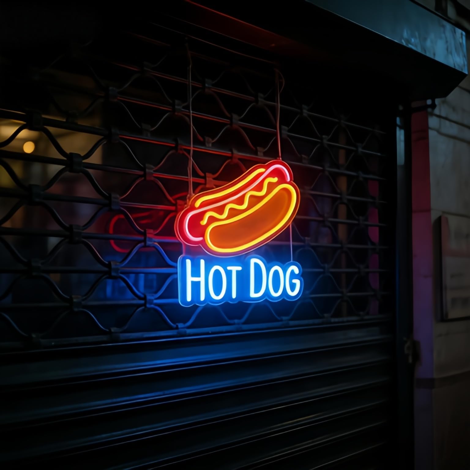 Hot Dog Neon Shield Fast Food LED Neon Luci LED Street Food Hot Dog Decorazione da parete