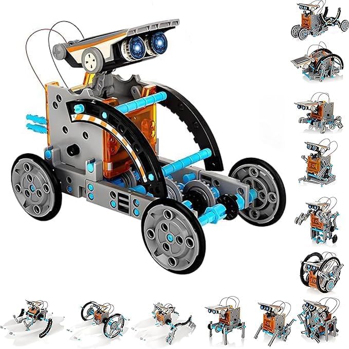 LLXXM Robots de Juguete Solar 13 En 1 Stem, Juguete Educativo Robot Solars, Kit Robot Solar para Niños 7 Años o Más...