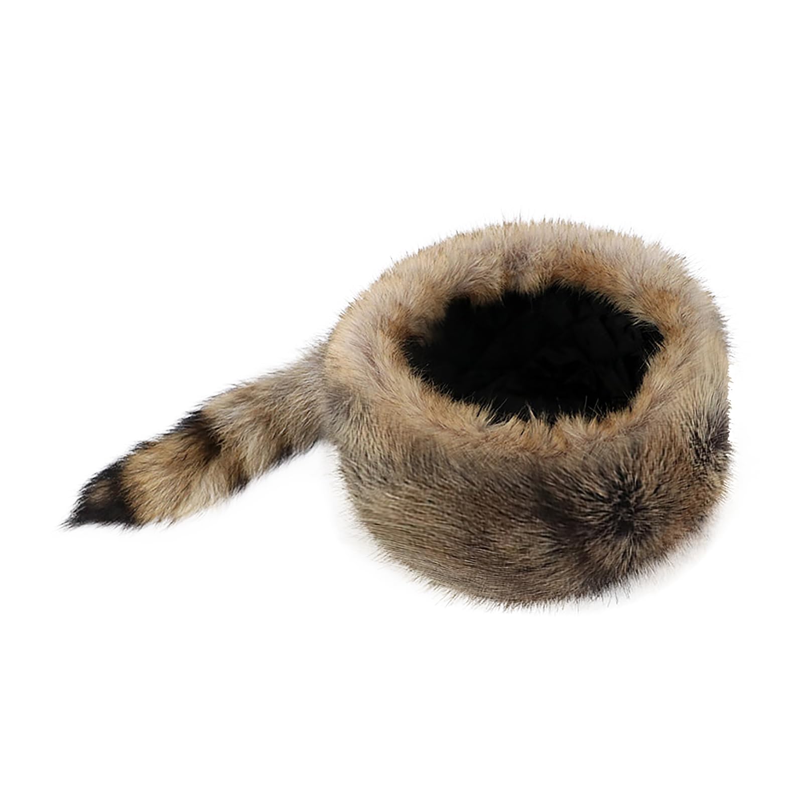 TINAYAUE Sombrero de cosaco ruso de piel sintética para mujer, con cola peluda, de felpa, para caza, invierno, para clima frío, cálido, elegante, para mujer, gorra plana para viajes, esquí, nieve