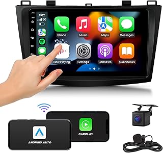 Eonon Apple CarPlay & Android Auto Car Stereo Receiver, Android 10.0 Car Stereo Ultra-Thin 3+32GB Car Radio, Compatible with 2010-2013 Mazda 3, Bluetooth 5.0/4 Sets of UI, 9 Inch-Q63Pro