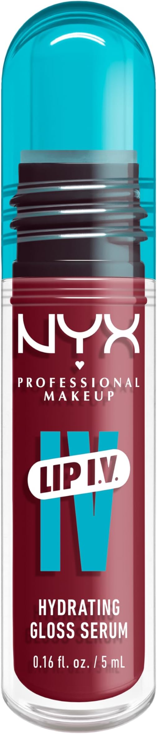 NYX PROFESSIONAL MAKEUP Lip IV Hydrating Glossy Lip Stain with 12HR Hydration - Bubblegum Burst (Pink)