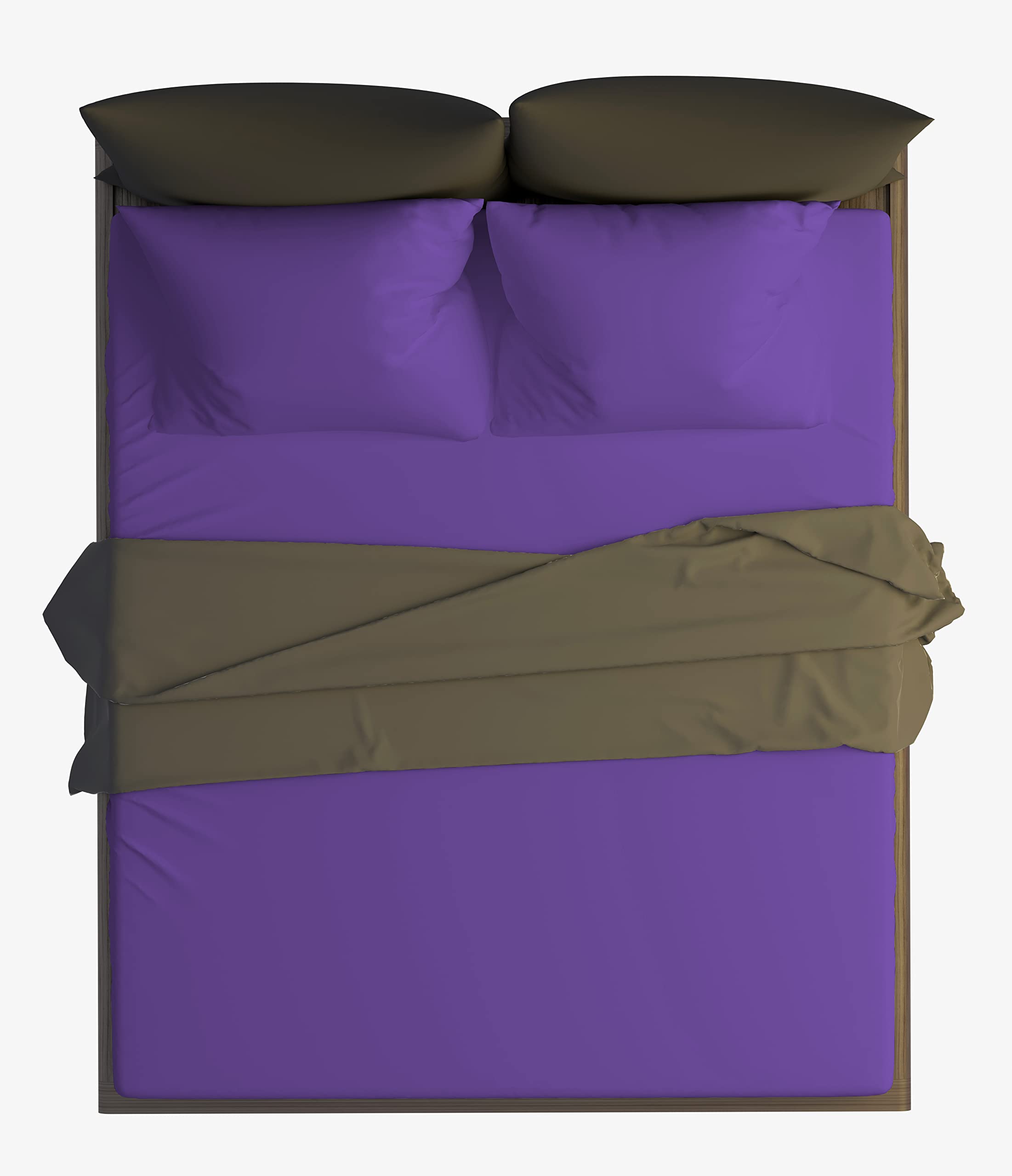 Day Care - 400-Thread Count Hypoallergic 100% Egyptian Cotton - Breathable Elastic Fitted Bedsheet Royal Blue - Cal King Size (72" x 84") 12" Deep Pocket with 2 Peice Pillow Cover Size(18"x28")
