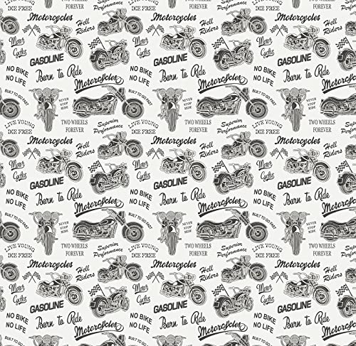 Stesha Party Motorcycle Gift Wrap Mens Wrapping Paper - Folded Flat 30 X 20 Inch (3 Sheets) #TOP3