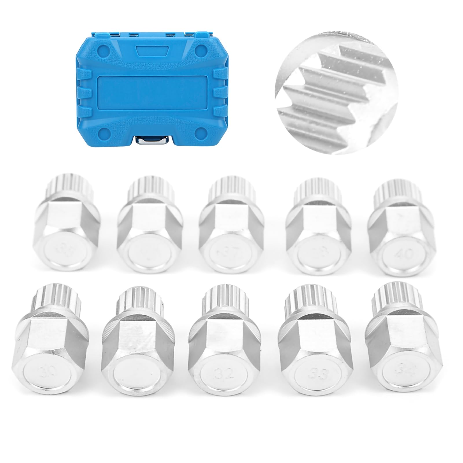 10Pcs Jeu de clés d'écrou de roue de blocage Installation de dissolvant Kit antivol Mécanique automobile Variété Clés de style hexagonal Écrou de roue