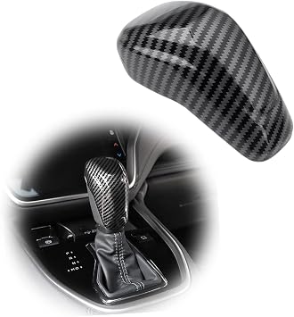 Trim for Subaru Crosstrek Forester Impreza Legacy Outback WRX Accessories Auto Gear Shift Knob Cover Trim Cap Protector Interior Sport Style - Carbon Fiber Grain